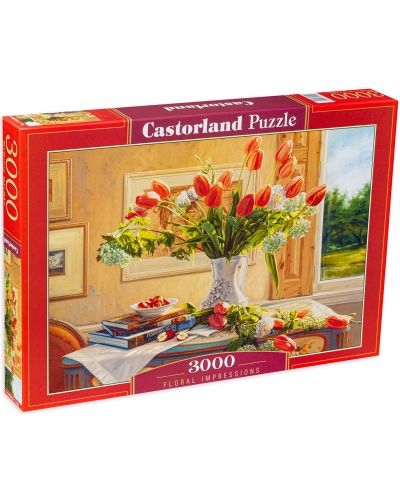 Пъзел Castorland от 3000 части - Цветя на масата - 1